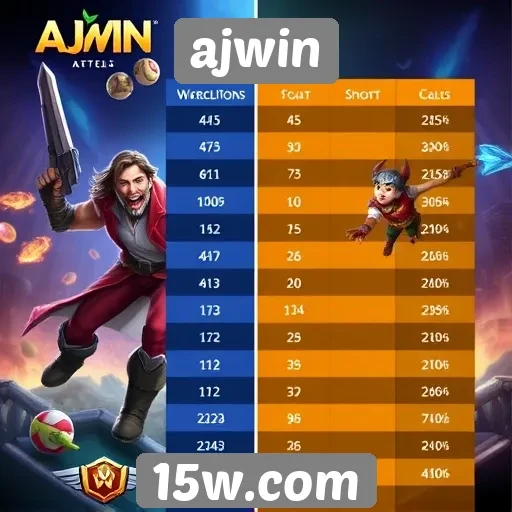 Comparativo entre ajwin e concorrentes do mercado de jogos
